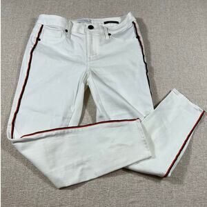 Parker Smith Women’s Size 27 White Skinny Denim Jeans Mid Rise Stretch Pants